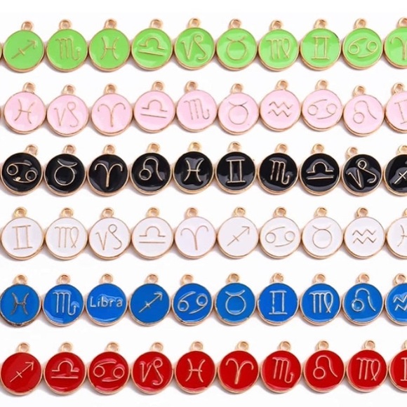 Keychain Zodiac Sign + Stone - Picture 2 of 3